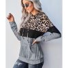 Azura Exchange Leopard Colorblock Hoodie – M