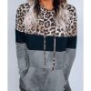 Azura Exchange Leopard Colorblock Hoodie – M