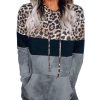 Azura Exchange Leopard Colorblock Hoodie – M