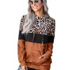 Azura Exchange Leopard Tie Dye Colorblock Hoodie – 2XL