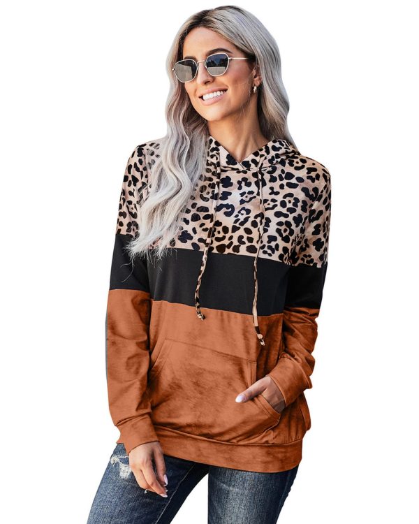 Azura Exchange Leopard Tie Dye Colorblock Hoodie – 2XL