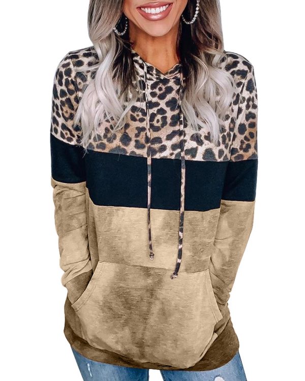 Azura Exchange Leopard Tie Dye Colorblock Hoodie – 2XL