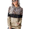 Azura Exchange Leopard Tie Dye Colorblock Hoodie – 2XL