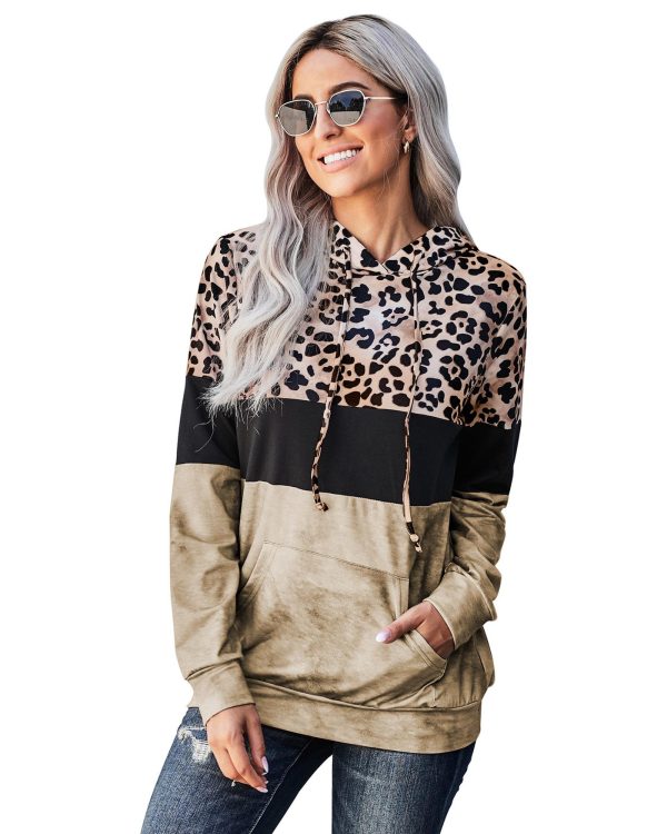 Azura Exchange Leopard Tie Dye Colorblock Hoodie – 2XL