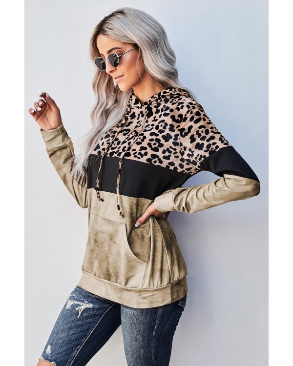 Azura Exchange Leopard Tie Dye Colorblock Hoodie – 2XL