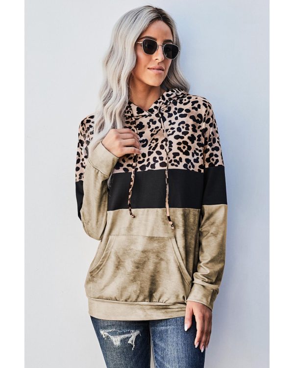 Azura Exchange Leopard Tie Dye Colorblock Hoodie – 2XL