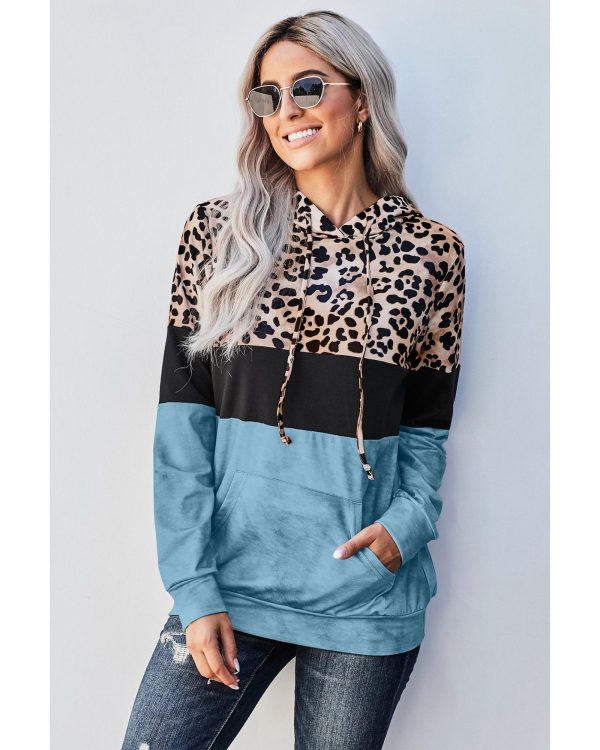 Azura Exchange Leopard Colorblock Hoodie – 2XL