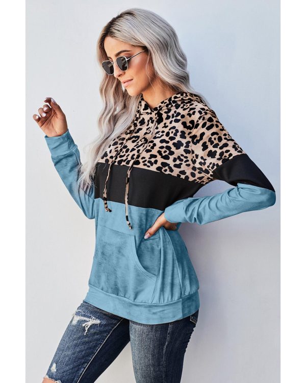 Azura Exchange Leopard Colorblock Hoodie – 2XL