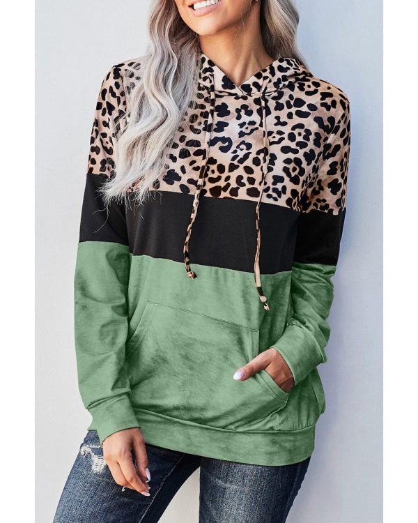 Azura Exchange Leopard Colorblock Hoodie – 2XL