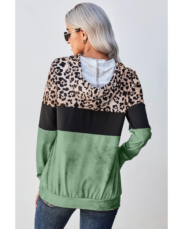 Azura Exchange Leopard Colorblock Hoodie – 2XL