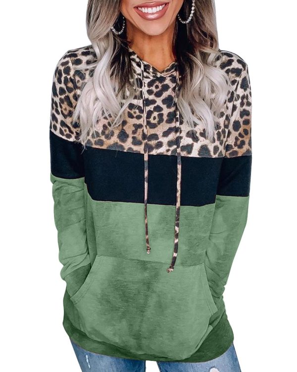 Azura Exchange Leopard Colorblock Hoodie – 2XL