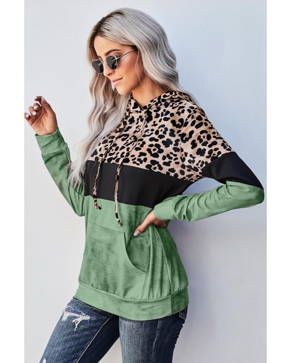 Azura Exchange Leopard Colorblock Hoodie – 2XL