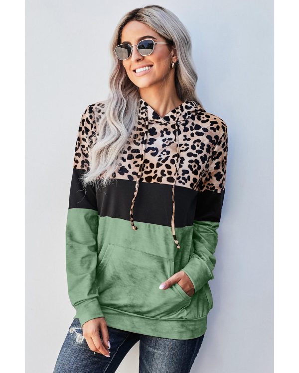 Azura Exchange Leopard Colorblock Hoodie – 2XL