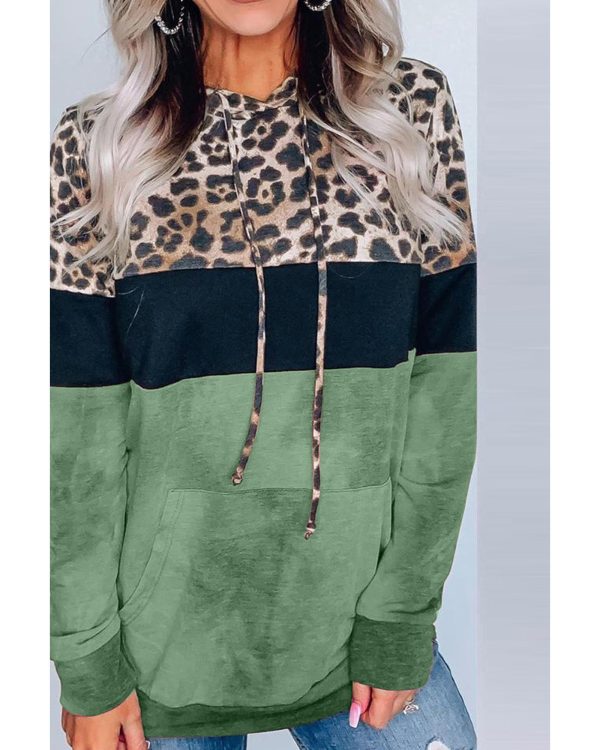 Azura Exchange Leopard Colorblock Hoodie – 2XL