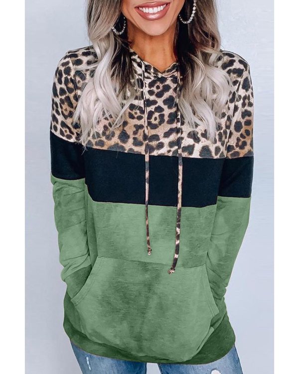 Azura Exchange Leopard Colorblock Hoodie – 2XL