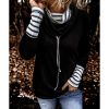 Azura Exchange High Neck Striped Sweatshirt – M