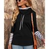 Azura Exchange High Neck Striped Sweatshirt – M