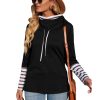 Azura Exchange High Neck Striped Sweatshirt – M