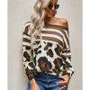 Azura Exchange Leopard Striped Long Sleeves Blouse – 2XL