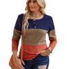 Azura Exchange Lace Splicing Color Block Long Sleeve Top – 2XL