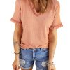 Azura Exchange Frill V Neck T-shirt – 2XL