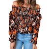 Azura Exchange Floral Off-The-Shoulder Smocked Top – 2XL