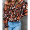 Azura Exchange Floral Off-The-Shoulder Smocked Top – 2XL