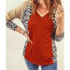 Azura Exchange Leopard V Neck Long Sleeve Top – 2XL