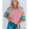 Azura Exchange Color Block Bubble Sleeve Top – 2XL