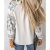 Azura Exchange Embroidered Split Neck Blouse – S