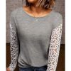 Azura Exchange Lace Splicing Long Sleeve Top – M