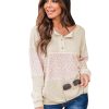 Azura Exchange Colorblock Animal Print Pullover – L