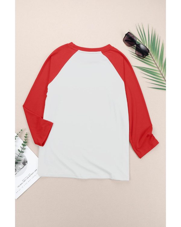 Azura Exchange Raglan Sleeve Pullover Top – L