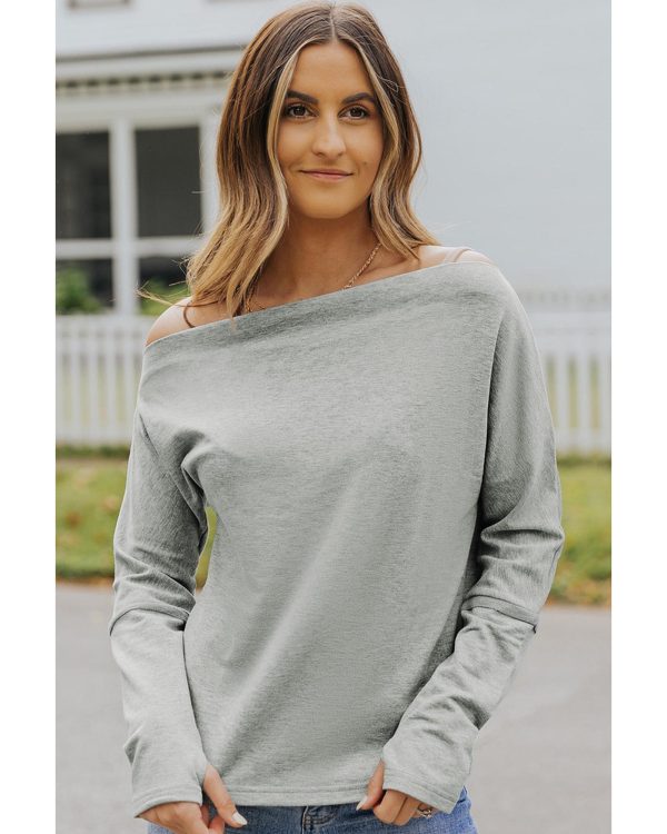 Azura Exchange Asymmetric Off-shoulder Knit Top – 2XL