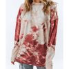 Azura Exchange Tie Dye Long Sleeve Crew Neck Top – L