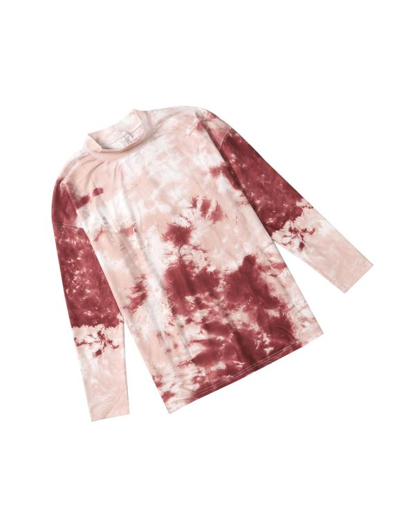 Azura Exchange Tie Dye Long Sleeve Crew Neck Top – L