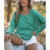 Azura Exchange Waffle Knit Splicing Buttons Top – M