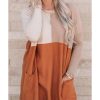 Azura Exchange Color Block Patchwork Long Sleeve Top – M