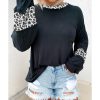 Azura Exchange Leopard Print Balloon Sleeve Top – L