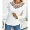 Azura Exchange Crochet Detail Long Sleeve Top – 2XL