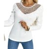 Azura Exchange Crochet Detail Long Sleeve Top – 2XL