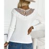 Azura Exchange Crochet Detail Long Sleeve Top – 2XL