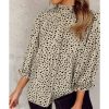 Azura Exchange Frilled Neck Cheetah Blouse – L