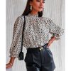 Azura Exchange Frilled Neck Cheetah Blouse – L