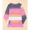 Azura Exchange Gradient Striped Long Sleeve V-Neck Blouse – L