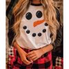 Azura Exchange Christmas Funny Face Print Color Block Top – M