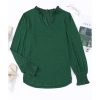 Azura Exchange Frill V Neck Puff Long Sleeve Top – XL