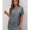 Azura Exchange Leopard Print Tunic Top with Side Pockets – L