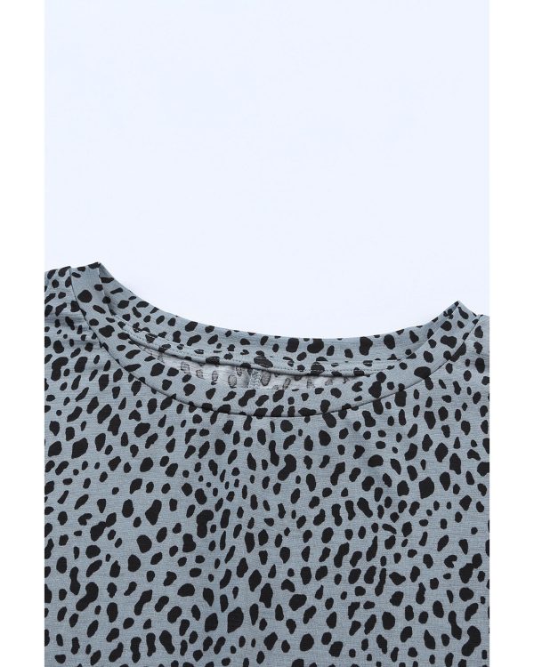 Azura Exchange Leopard Print Tunic Top with Side Pockets – L