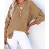 Azura Exchange Crinkle Textured Loose Henley Top – 2XL